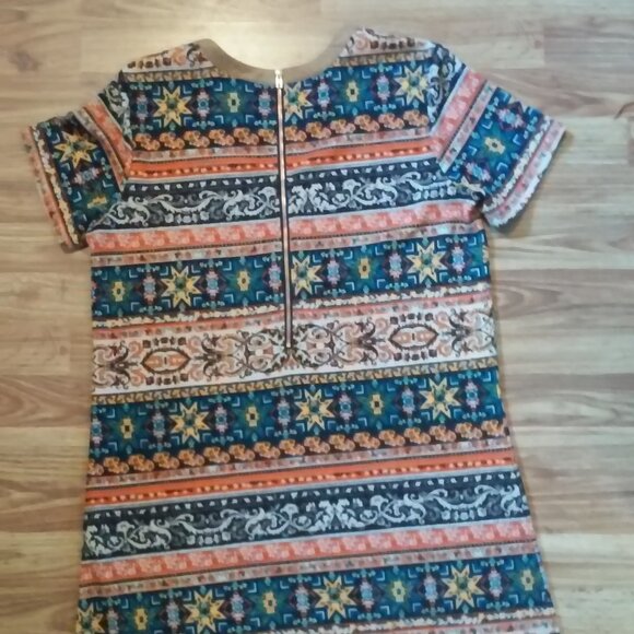 XHileration Dress Multi Color Size Reads LG but Measures 37" L 20" Across Front - Picture 3 of 4